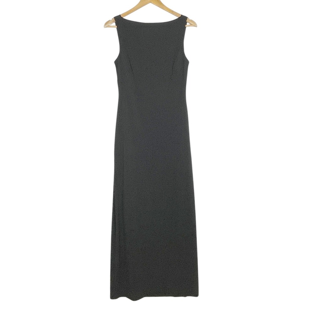 Laundry Shelli Segal Black Cowl Back Sleeveless Maxi Dress 10 Classic Wedding